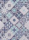 Osborne & Little Wallpaper Cervo Indigo/ Silver/ Aqua