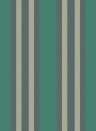 Cole & Son Wallpaper Polo Stripe Teal/ Gilver