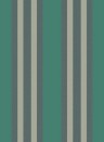 Streifentapete Polo Stripe von Cole & Son - Teal & Gilver