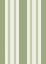 Cole & Son Wallpaper Polo Stripe Leaf Green