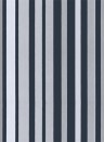 Tapete Carousel Stripe von Cole & Son - Silver & Charcoal