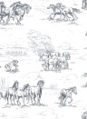 Rebel Walls Papier peint panoramique Horse Herd - Black/ White