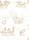 Rebel Walls Papier peint panoramique Horse Herd - Gold
