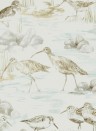 Sanderson Papier peint Estuary Birds - Mist/ Ivory