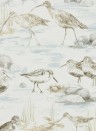 Sanderson Papier peint Estuary Birds - Blue/ Grey