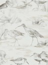 Sanderson Papier peint Estuary Birds - Chalk/ Sepia