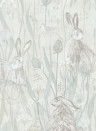 Sanderson Carta da parati Dune Hares - Mist/ Pebble