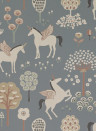 Majvillan Papier peint True Unicorns - Evening Blue