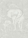 Elefanten Tapete Kinabalu von Harlequin - Silver