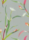 Florale Tapete Saona von Harlequin - Papaya/ Silver
