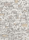 Cole & Son Papier peint Mediterranea - Parchment and Gilver