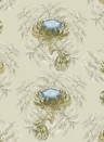 Florale Tapete Carciofi von Ailanto - Aqua/ Olive