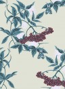 Florale Tapete Sambuco von Ailanto - Berry Red & Ebony Green