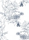 Florale Tapete Sambuco von Ailanto - Sketch Navy on White