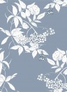 Florale Tapete Sambuco von Ailanto - Sketch White on Navy
