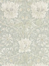 Morris & Co Wallpaper Pure Honeysuckle & Tulip Grey/ Blue