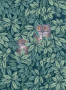 Cole & Son Tapete Foglie e Civette - Viridian