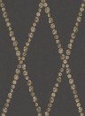 Cole & Son Wallpaper Cammei - Gold on Charcoal