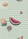 Cole & Son Papier peint Frutta e Geometrico - Pastel