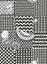 Cole & Son Wallpaper Frutta e Geometrico - Black/ White