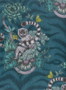 Clarke & Clarke Wallpaper Lemur Navy