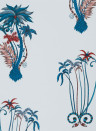 Clarke & Clarke Carta da parati Jungle Palms - Blue