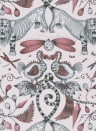 Bizarre Tapete Extinct von Clarke & Clarke - Pink