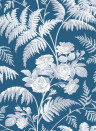Cole & Son Wallpaper Rose White/ Blue