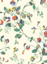Cole & Son Wallpaper Sweet Pea Red, Blue & Cream