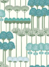 Cole & Son Wallpaper Allium Teal & White