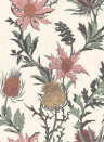 Cole & Son Wallpaper Thistle Pink and White