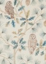 Eulen Tapete Owlswick von Sanderson - Teal