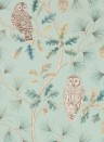 Eulen Tapete Owlswick von Sanderson - Whitstable Blue