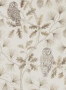 Eulen Tapete Owlswick von Sanderson - Linen