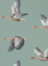 Sanderson Papier peint Elysian Geese - Blue Clay