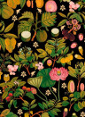 MINDTHEGAP Wallpaper Asian Fruits and Flowers Anthracite