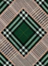 Mindthegap Carta da parati Checkered Patchwork - British Green