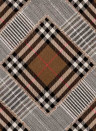 MINDTHEGAP Wallpaper Checkered Patchwork Mid Brown