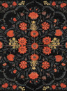 MINDTHEGAP Wallpaper Hindu Bloom Black