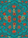 MINDTHEGAP Wallpaper Hindu Bloom Topaz