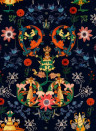 MINDTHEGAP Wallpaper Transylvania Folk Blue