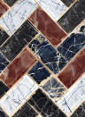 MINDTHEGAP Wallpaper Herringbone Brown/ Black