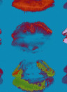 MINDTHEGAP Wallpaper Neon Kiss Blue