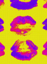 MINDTHEGAP Wallpaper Neon Kiss Yellow