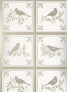 Nina Campbell Wallpaper Fortoiseau Ivory/ Silver