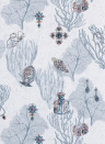 Matthew Williamson Wallpaper Coralino Gray/ Ruby/ Gold