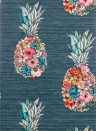 Matthew Williamson Wallpaper Ananas Dark Teal/ Scarlet/ Jade