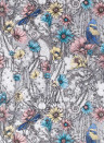 Matthew Williamson Wallpaper Cactus Garden Gray/ Blush/ Blue/ Pale Lemon