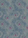 Tapete Carlton House Terrace von Little Greene - Blue Plume