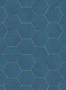 Eijffinger Wallpaper Enso 6 Blau/ Gold